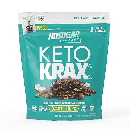 Krax Keto sin azúcar almendras y coco bocadillos bajos en carbohidratos alimentos Keto golosinas sin azúcar sin gluten todo natural bajos en