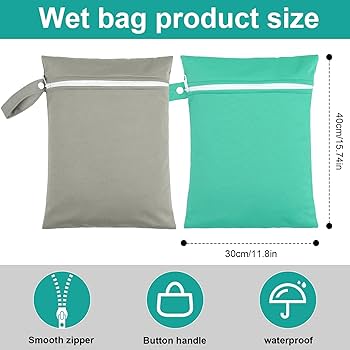 2 Sacchetti Impermeabili 40x50cm - Borse Per Biancheria Bagnata, Spiaggia O Palestra (Nero) - Foto 13