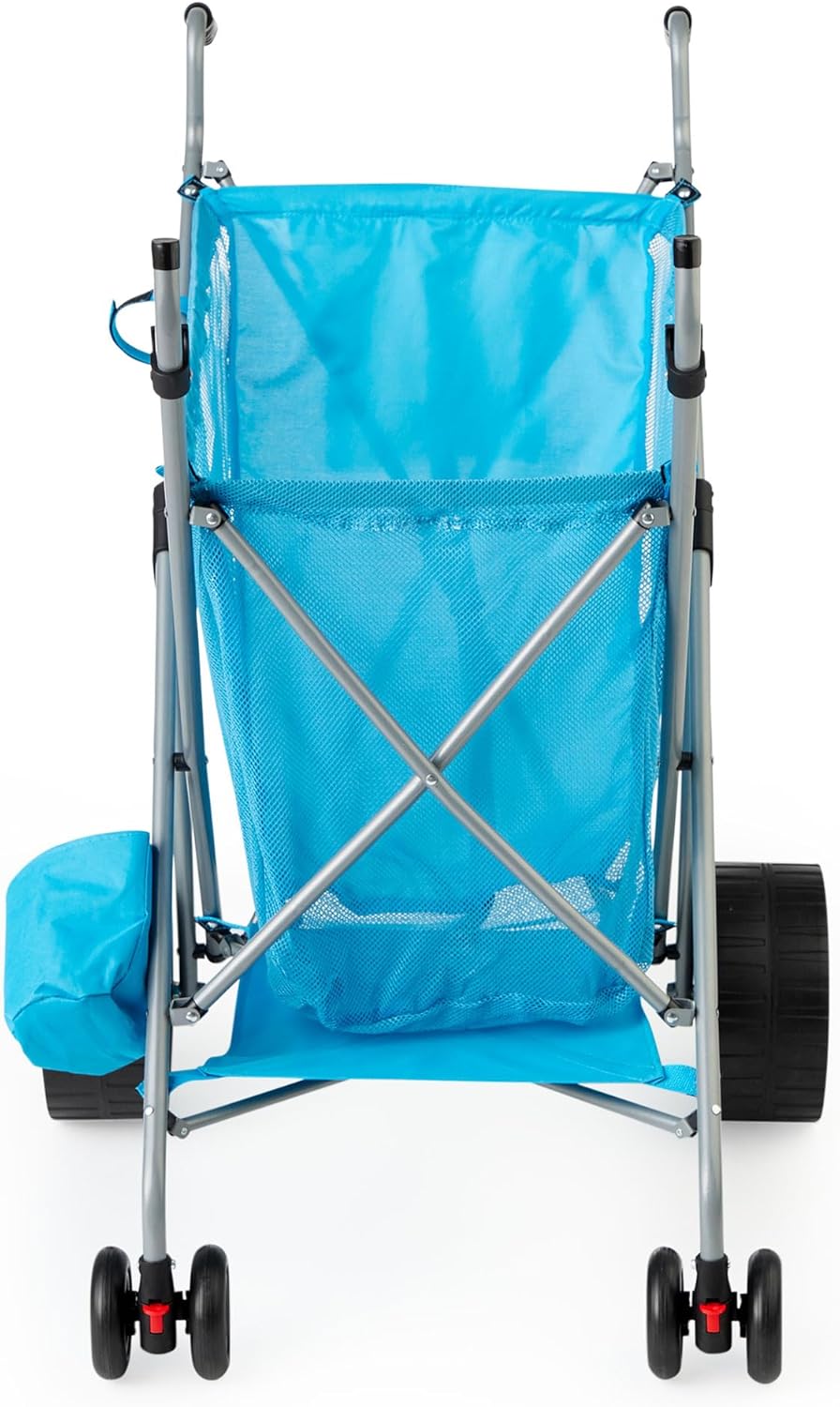 Seina Steel Framed Collapsible Versatile Garden Cart Beach Sand Cruiser, Blue