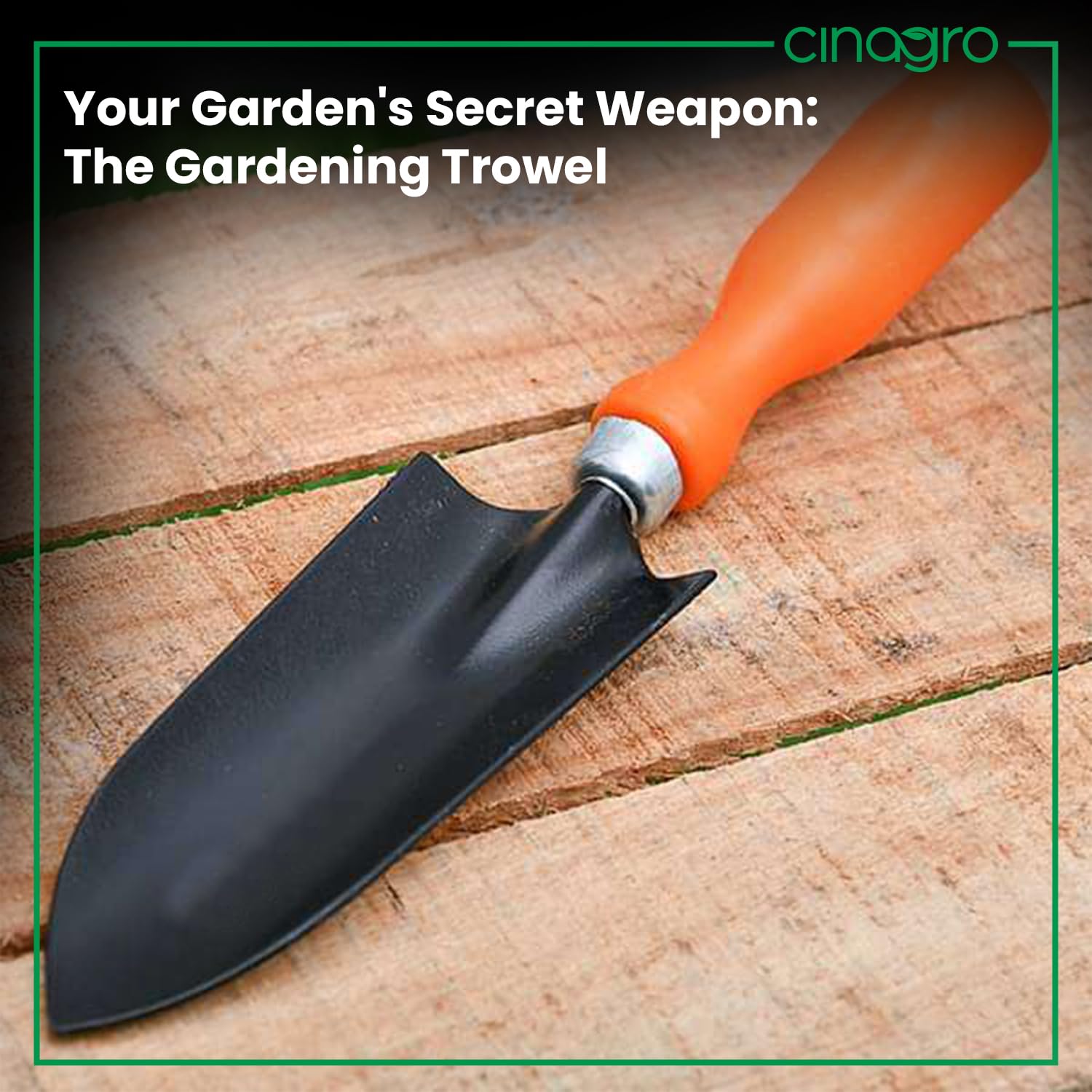 Cinagro Hand Trowel for Gardening - 1 Pc (Red Handle, Metal Blade), Sharp Metal Blade, Sturdy Construction, Ergonomic Handle, Rust-Resistant Finish, Garden Tools for Home, Durable Shovel for Gardening - Image 7 thumbnail