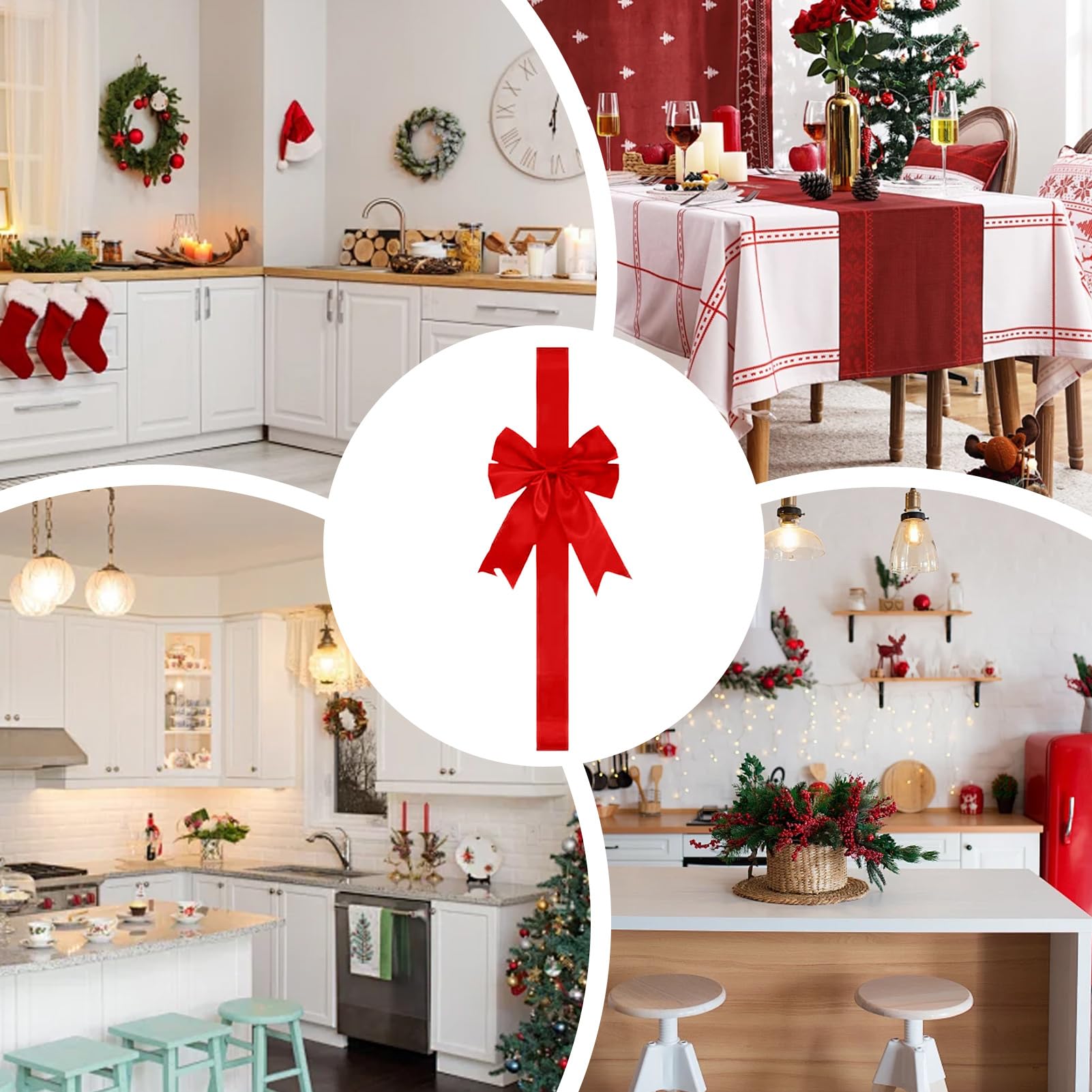 Fiocchi di Natale Decorazioni Per Feste Riutilizzabili