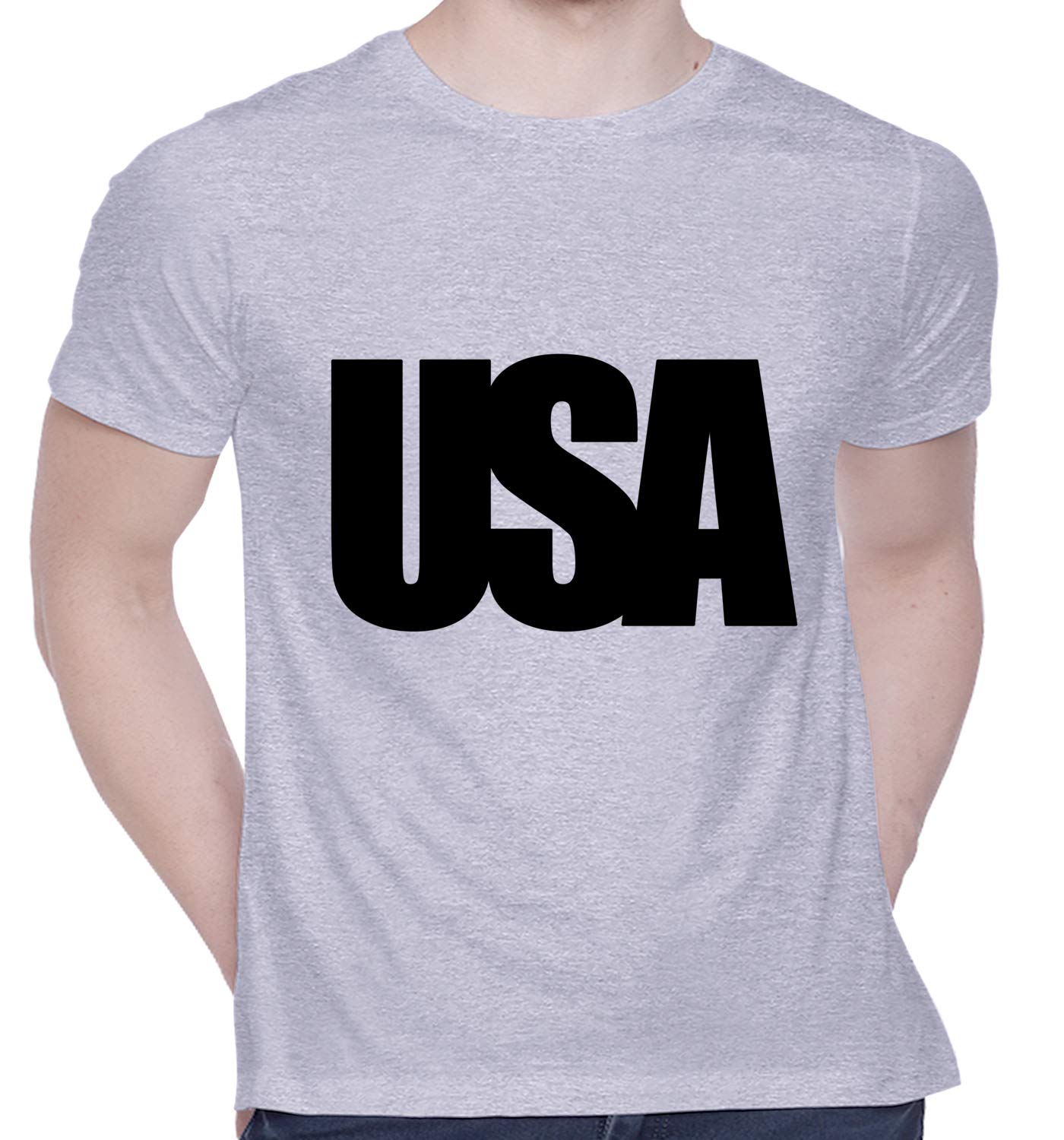 CreativiTGraphic Printed T-Shirt for Unisex USA1 Tshirt | Casual Half Sleeve Round Neck T-Shirt | 100% Cotton | D00741-22