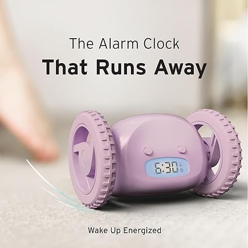 Miniatura 8 de CLOCKY Paquete de reloj despertador con ruedas azul y lavanda