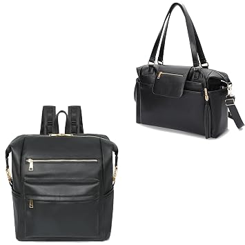 Omanmoli Diaper Bag Tote Leather Diaper Bag Backpack Travel Baby Diaper Bag