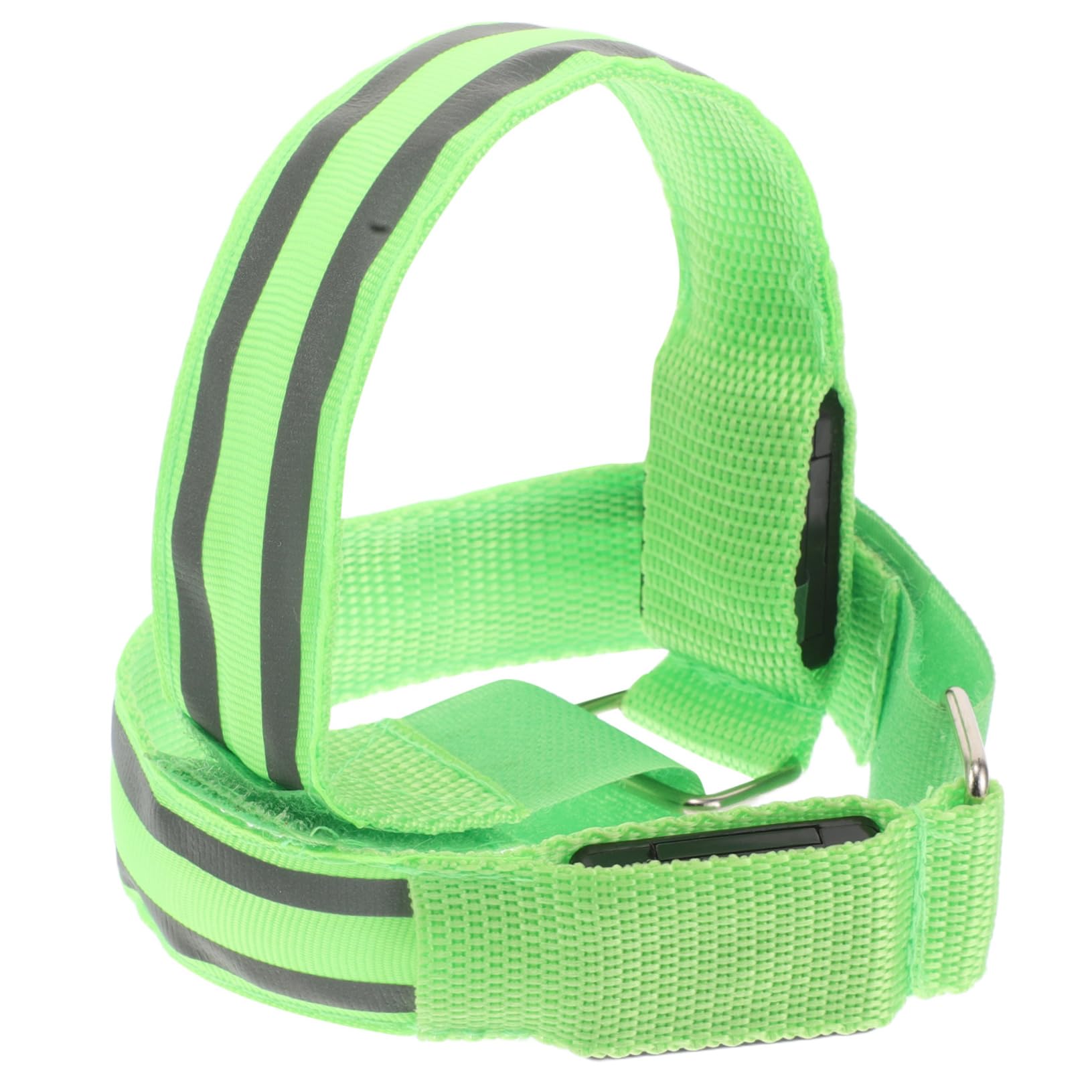 BELLIFFY 2pcs Running Bracelet Light Practical Ankle Bands Reflective Band Strap Running Belt Night Armbands Noticeable Running Strap Safety Ankle Bands LED Reflective Safety Armband