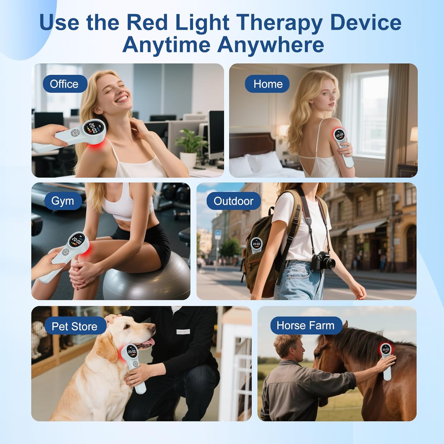 Red Light Therapy Device, 4x980nm, 4x810nm, 16x660nm, Handheld Red Light Therapy for Body or Dogs Pain Relief, Joint Muscle, Ankle and More, for Pets, Near Infrared Light Therapy at Home - Image 5