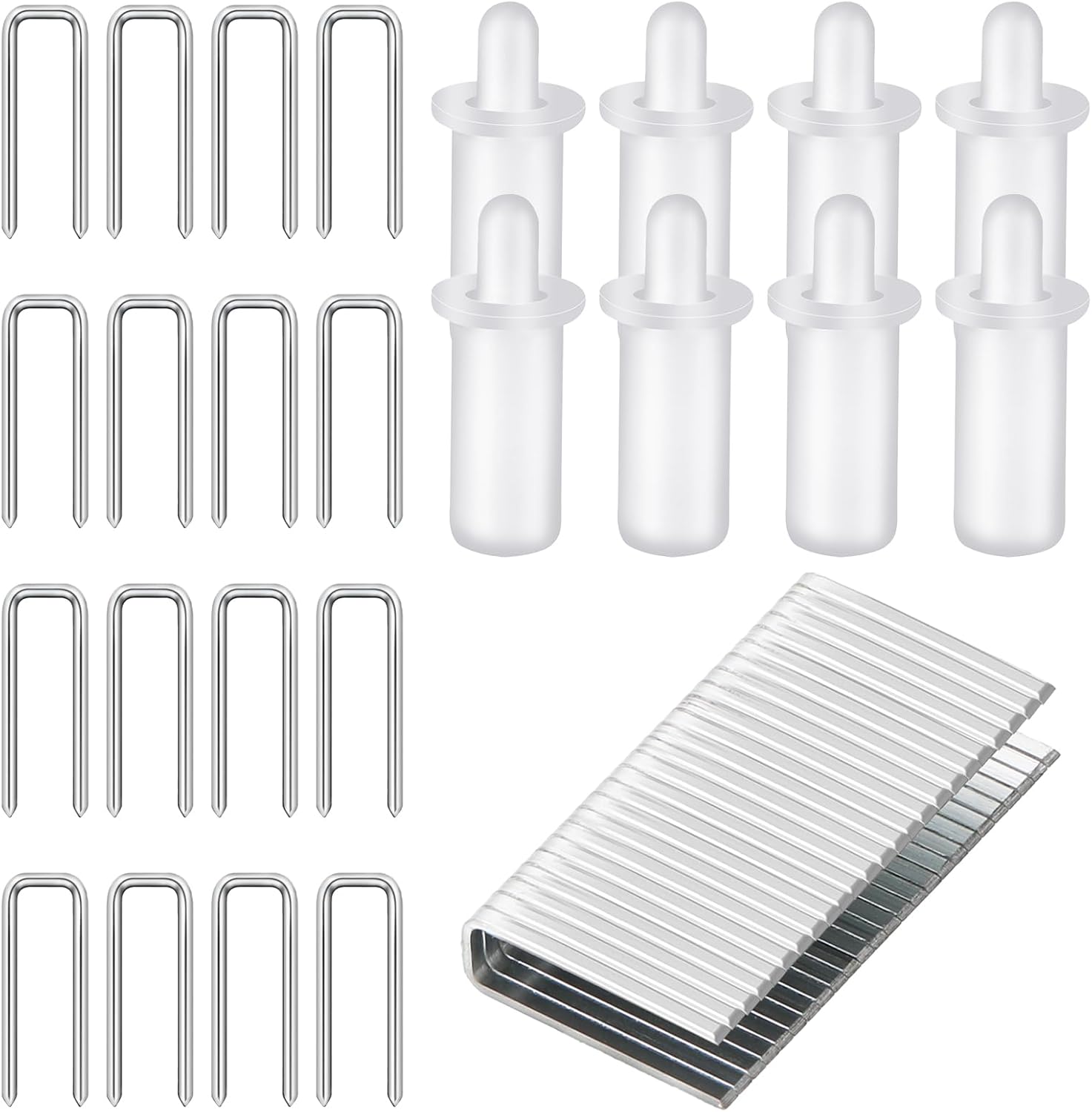 40 Pieces Plantation Shutter Repair Tool Set Including 20 Tilt Rod Louvers Staples and 20 Spring Loaded Shutter Pins for Windows Tools Supplies Replacement Repair Kit