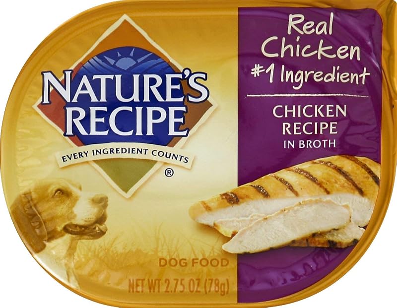 Ração úmida para cães Nature's Recipe com frango ao molho, filé tipo patê, 78 g