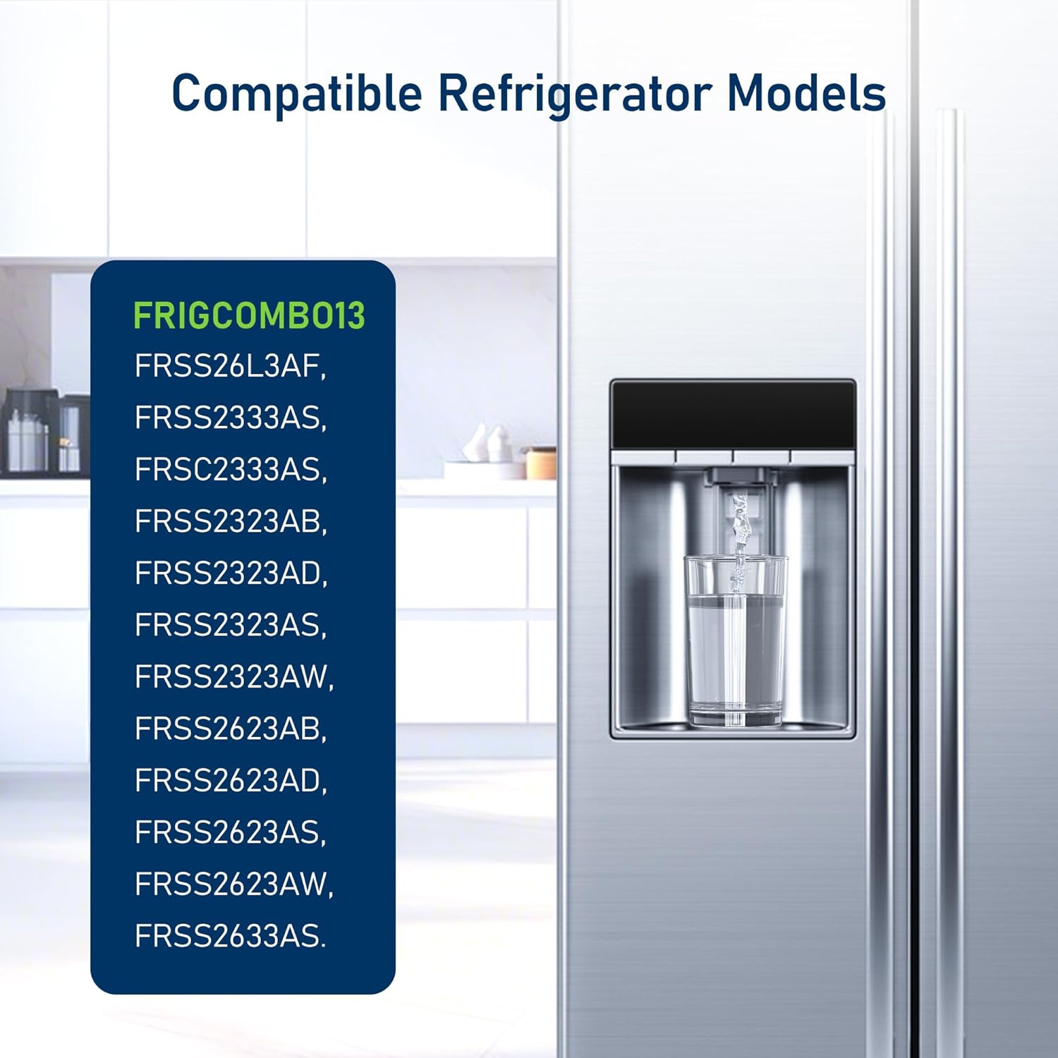 PWF-1 FPPWFU01 Water Filter & PureAir Ultra II PAULTRA2 Air Filter Combo, Compatible with Frigidaire FRIGCOMBO13, FRSS2323AD, FRSS2323AS, FRSS2323AW, FRSS2623AB, 2 Combo