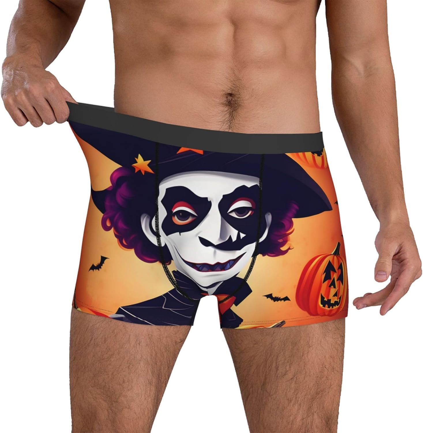 Happy Halloween Print Men'S Boxer Briefs Soft Breathable Polyester Fabric With Comfortable