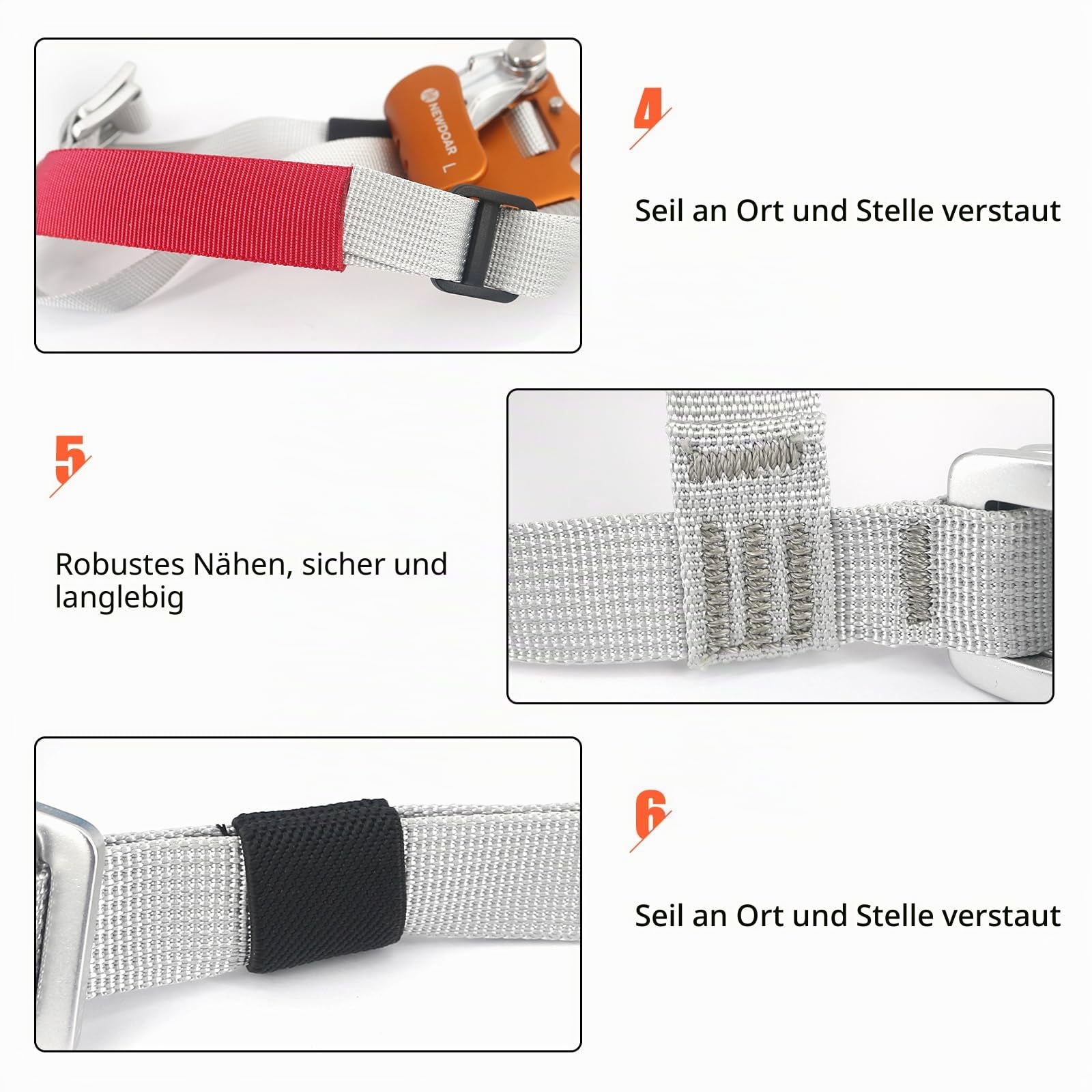 NewDoar Foot Ascender Riser Klettern Baum Baumpfleger Bergsteigen Abseilen Quick Step Ausrüstung Klettergerät für 8~13 mm Seil