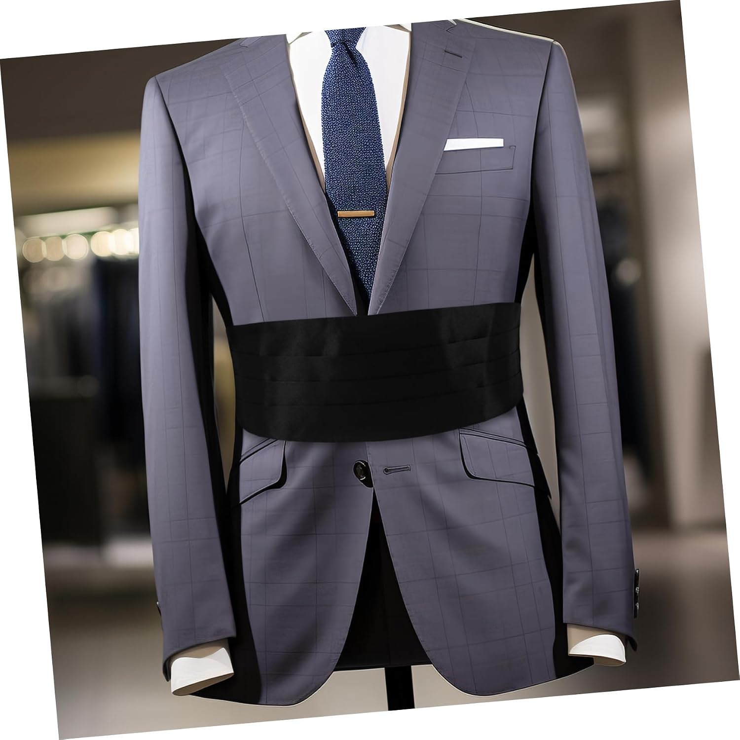 Men's Shapewear Cummerbund Officer Tuxedo Girdle for Men Body Shaper Suit Accessory