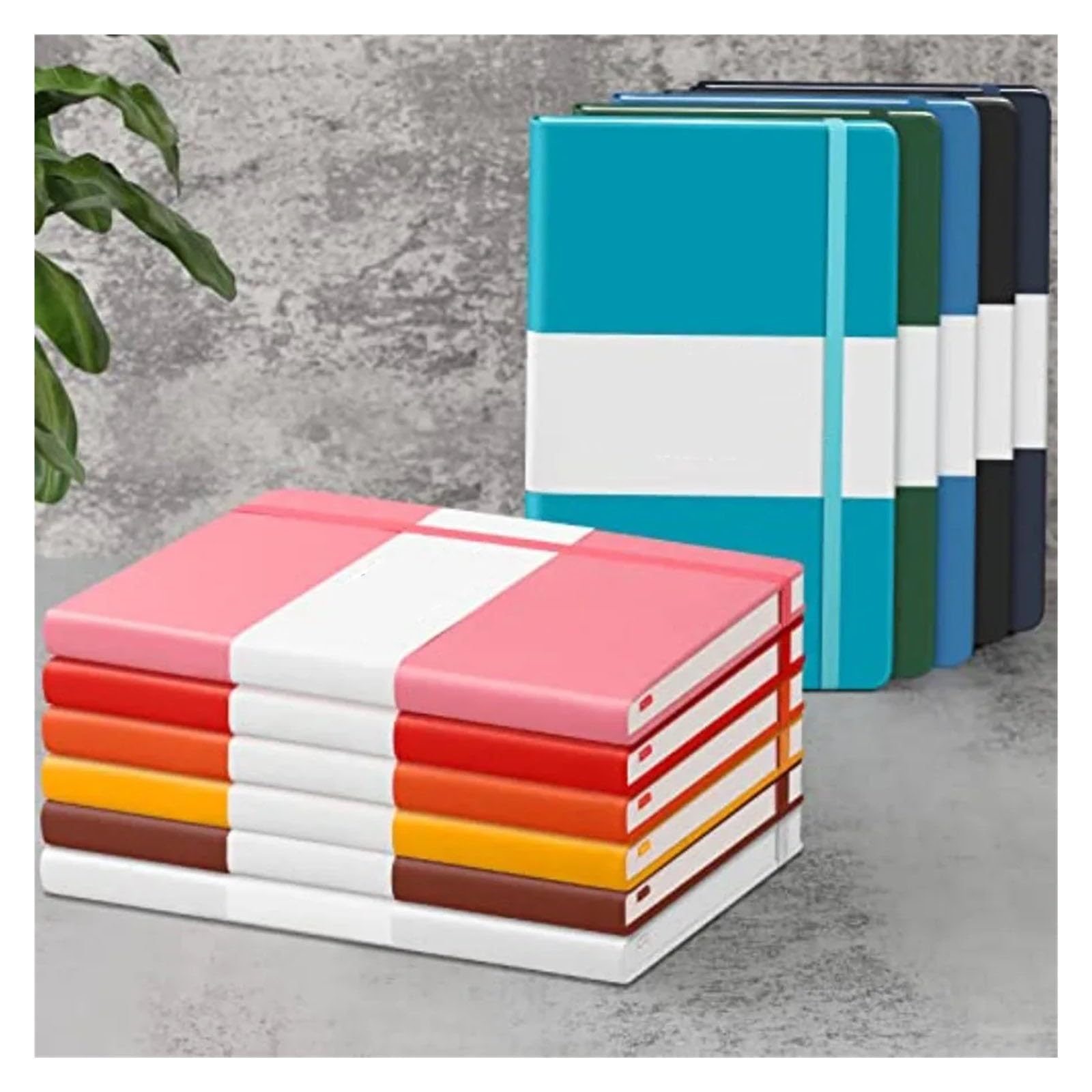 10 sztuk notesów Journal College notes z grubym papierem w twardej oprawie dla biura, domu, szkoły, firmy(Teal)