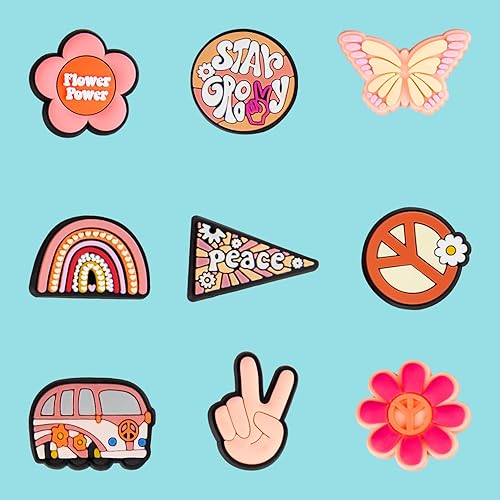 Miniatura 2 de Dijes de decoración hippie, regalo retro bohemio para niñas, niños, adolescentes, mujeres y adultos