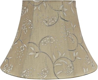 Aspen Creative 30220A Transitional Bell Shaped Spider Construction Lamp Shade in Light Gold, 13