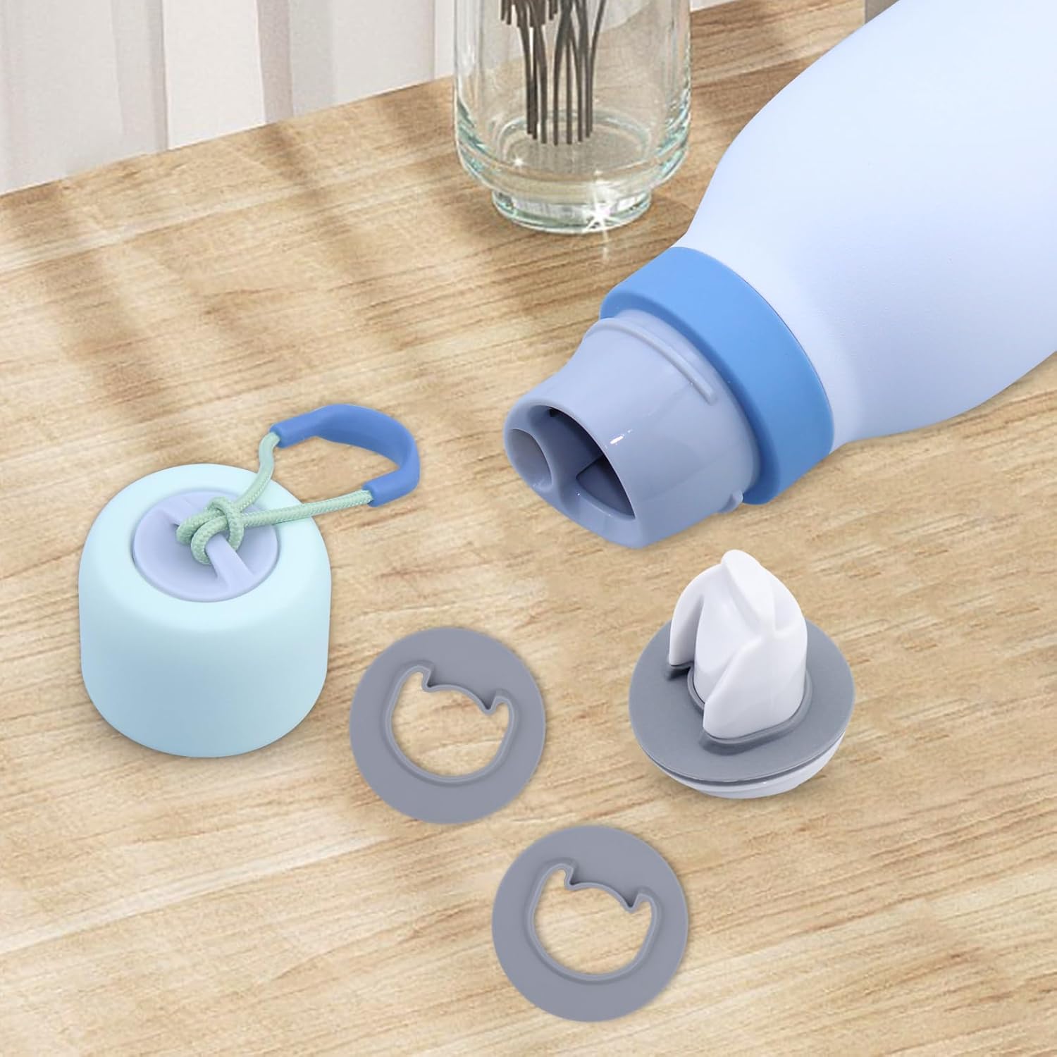 3pcs Water Bottle Stopper Replacement for Owala FreeSip Twist 18oz 24oz,Water Bottle Top Lid Gasket Seal Cap Mouth for Owala FreeSip Twist Series Stoppers Part Accessories - Image 7