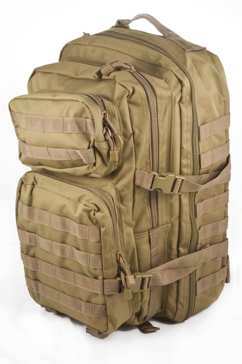 CamoOutdoor Mil-Tec Military Army Patrol MOLLE Assault Pack Tactical Combat Rucksack Backpack Bag 50L Coyote Tan