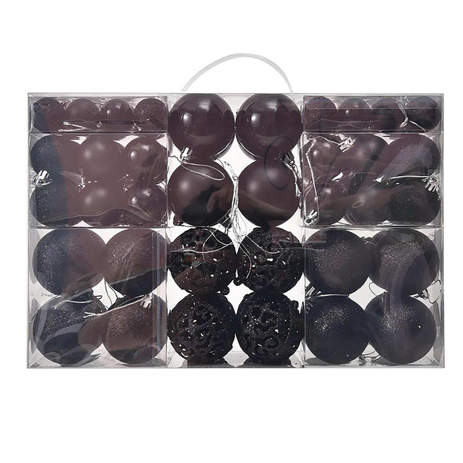 weihnachtskugeln Outdoor groß,6 cm 100 Stück Hohle Box Set Hängeanhänger Blumentopf Metall Wand Mit Lampe Outdoor Hängematte Wasserdicht
