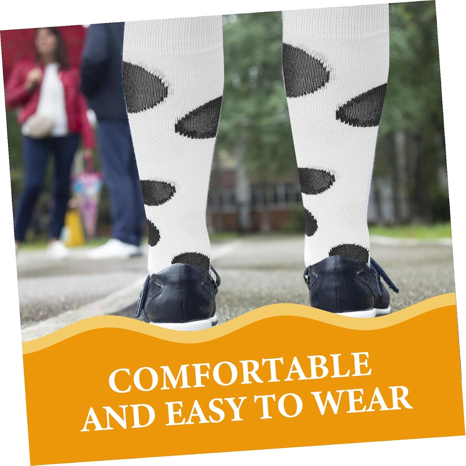 VANZACK Cute Winter Knee High Socks with Dots Soft Polyester Long Tube Socks for Boys Elastic Comfortable Fit Non-slip Over the Knee
