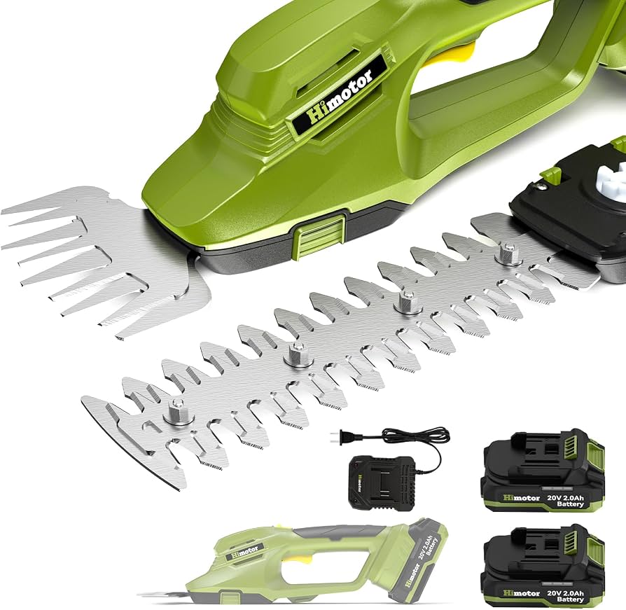 Hedge Trimmer Cordless, 2-in-1 Electric Hedge Trimmer With 20v Battery*2 And Charger, Grass Shears, Plant Trimmer, Bush Trimmer Cordless, Battery Powered Hedge Trimmer For Grass Pruning, Bush Trimming