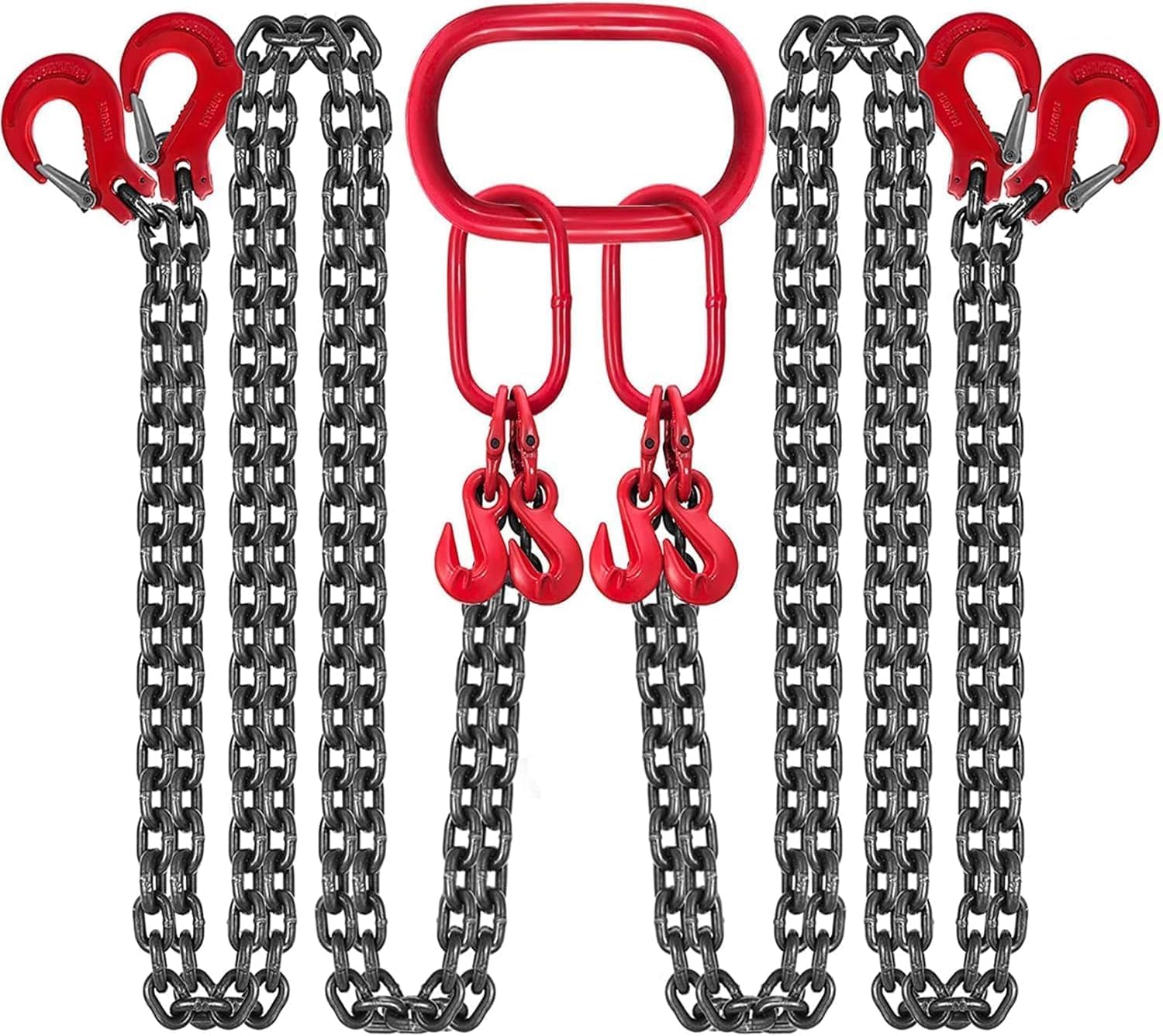 LNW imbracatura a catena Imbracatura a catena a 4 gambe, a for gru, Gru a portatile durevole, Gancio a for for carichi pesanti con a corta Posizionamento attrezzature sollevatori