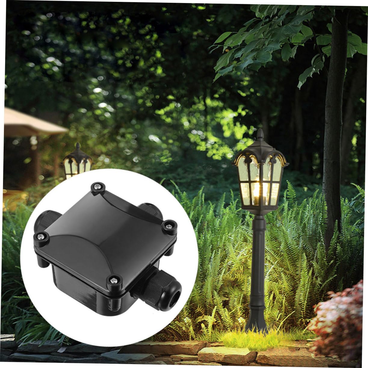 Alipis Caja De Conexiones Impermeable Multi Cajas Impermeables Para Exteriores Conectores Eléctricos De Alambre Impermeables Conector De Cable A Prueba De Agua Negro 2 Piezas X 4