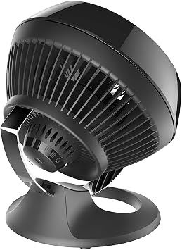 Vornado 460 Small Desk Fan with 3 Speed Settings, Adjustable Tilt Chrome Glide Bar, for Bedroom, Office, Home, Air Circulation up to 70 Feet, Quiet Table Fan, Black