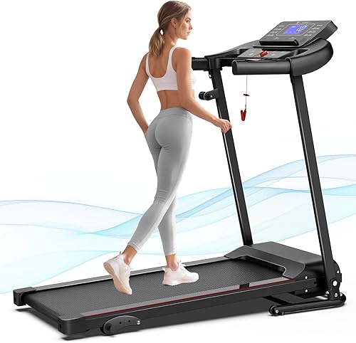 Miniatura 1 de OBENSKY Caminadora para debajo del escritorio, mini máquina portátil motorizada, almohadilla delgada para caminar con control remoto y pantalla LED