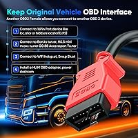 Vista 7 de Autel J1939 Splitter 9 Pin a OBD 2 Cable adaptador macho, funciona con escáner de diagnóstico de camión, conector de diagnóstico tipo 2 J-1939, OBD