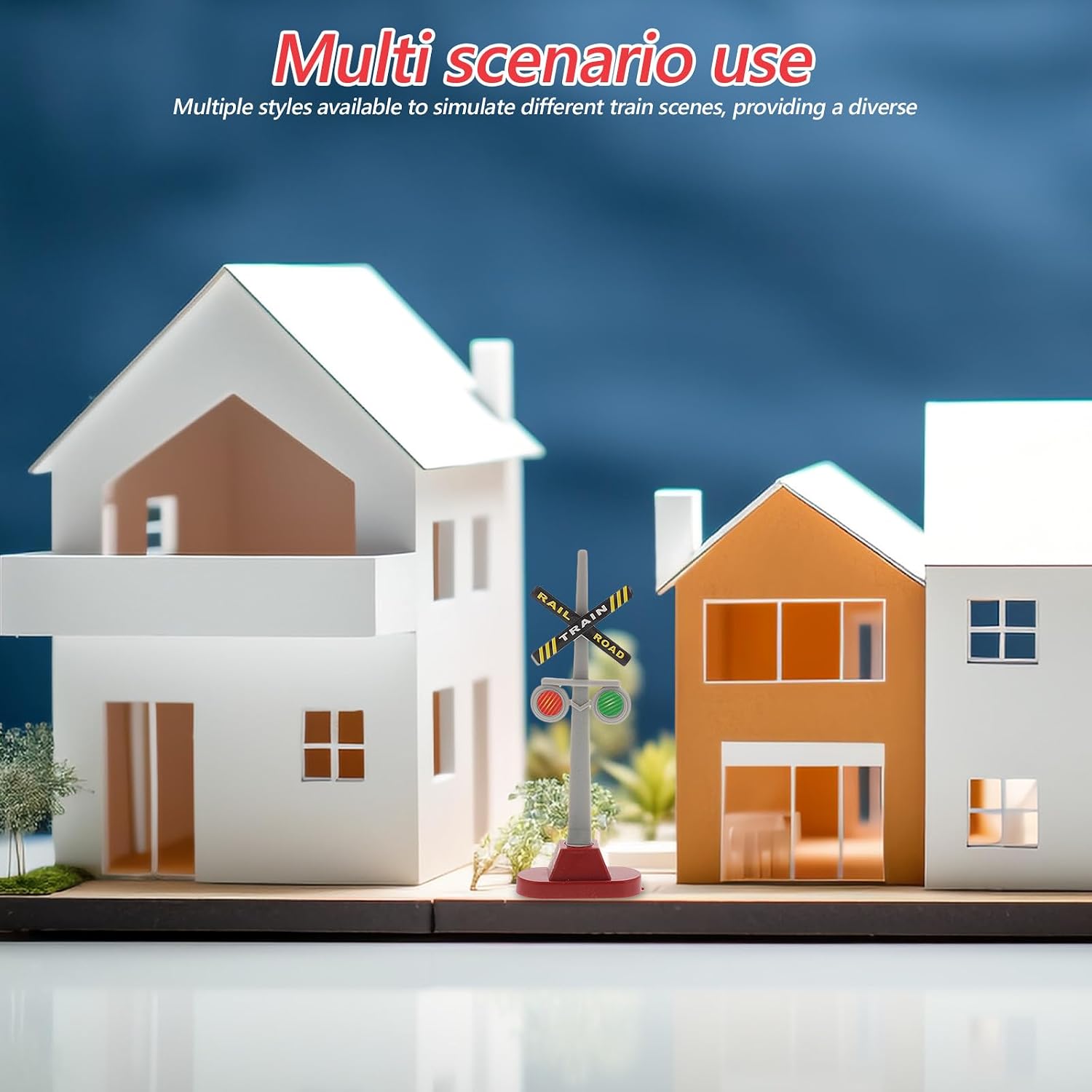 IMIKEYA Model Train Landscape Light Signal: 8pcs Miniature Railroad Traffic Signal DIY Micro Light for Sand Table Model Accessories, Premium Architectural Mini Toy Present for Kids