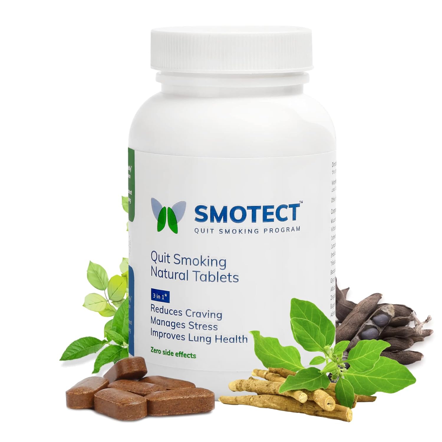 Buy SMOTECT Quit Smoking Natural Tablets Nicotine Free FDA Approved