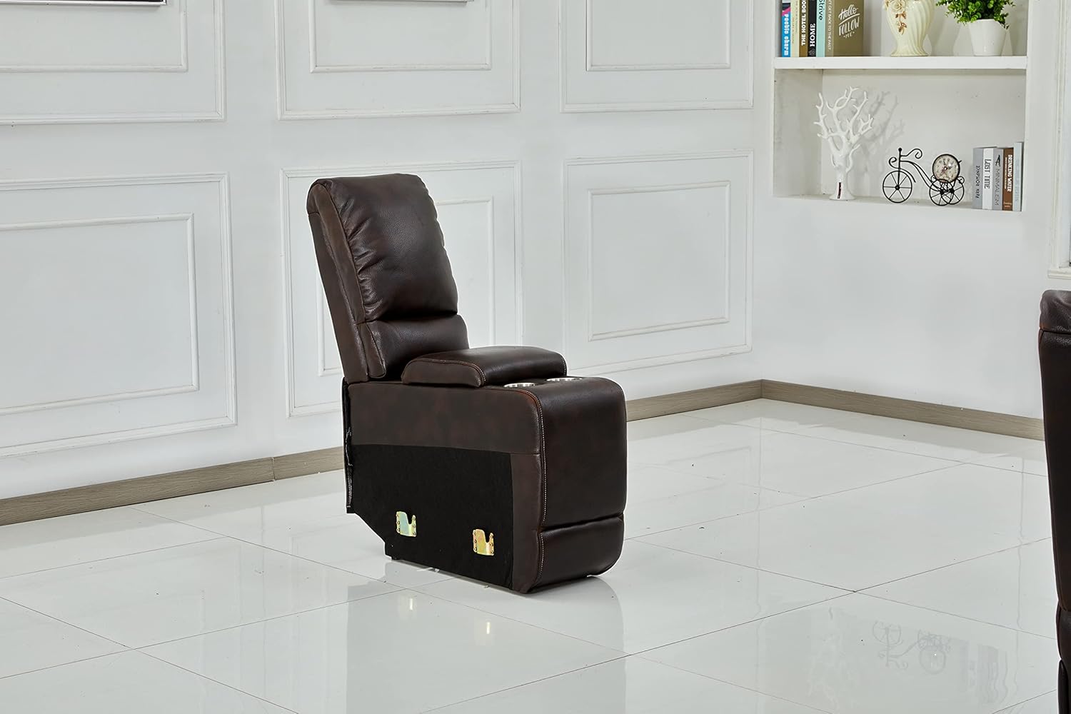 Betsy Furniture Bonded Leather Brown Modular Reclining Sectional 8061 (Brown, Console)