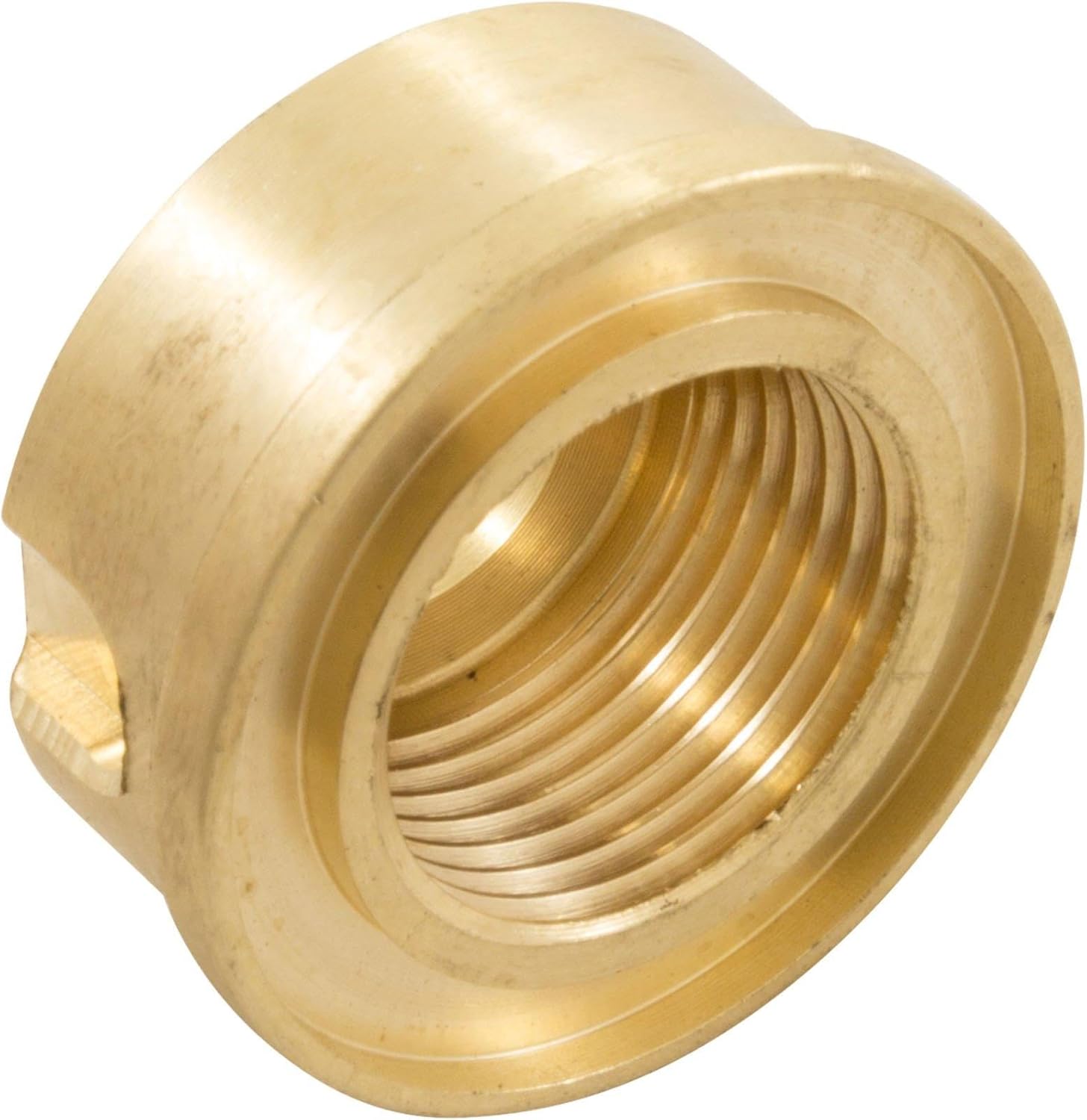 Jacuzzi Nut 70607, side view, showing internal threading and external features.