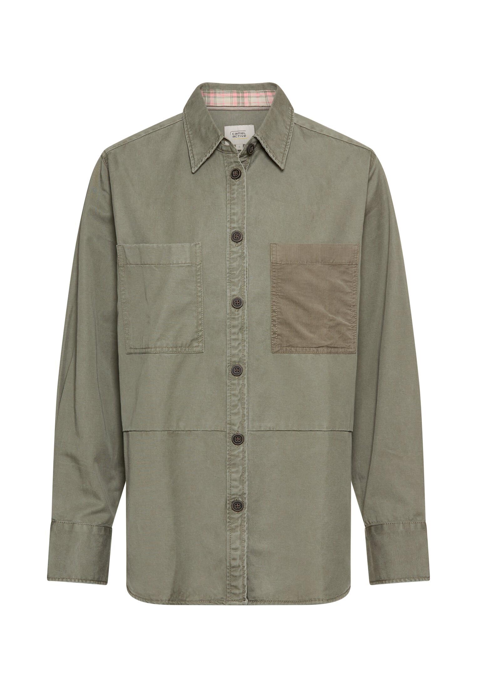 camel active Damen Overshirt aus Baumwoll-Lyocell-Mix