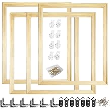 4 Set 16x20 Inch DIY Canvas Stretcher Bars Canvas Frame Wood Frames Kit for Prints, Oil Painting, Pictures, Stitch and Needlepoint Embroidery DIY Arts