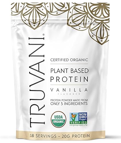 Truvani Organic Plant Based Protein Powder | Vanilla | 20g