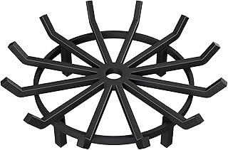 Amagabeli 24in Fire Grates for Open Fires Wrought Iron Fire Baskets for Open Front Fireplaces Heavy Duty 12 Bars 0.7in Bar Indoor Coal Kindling Basket Log Holder for Wood Burner Outdoor Stove Chimney