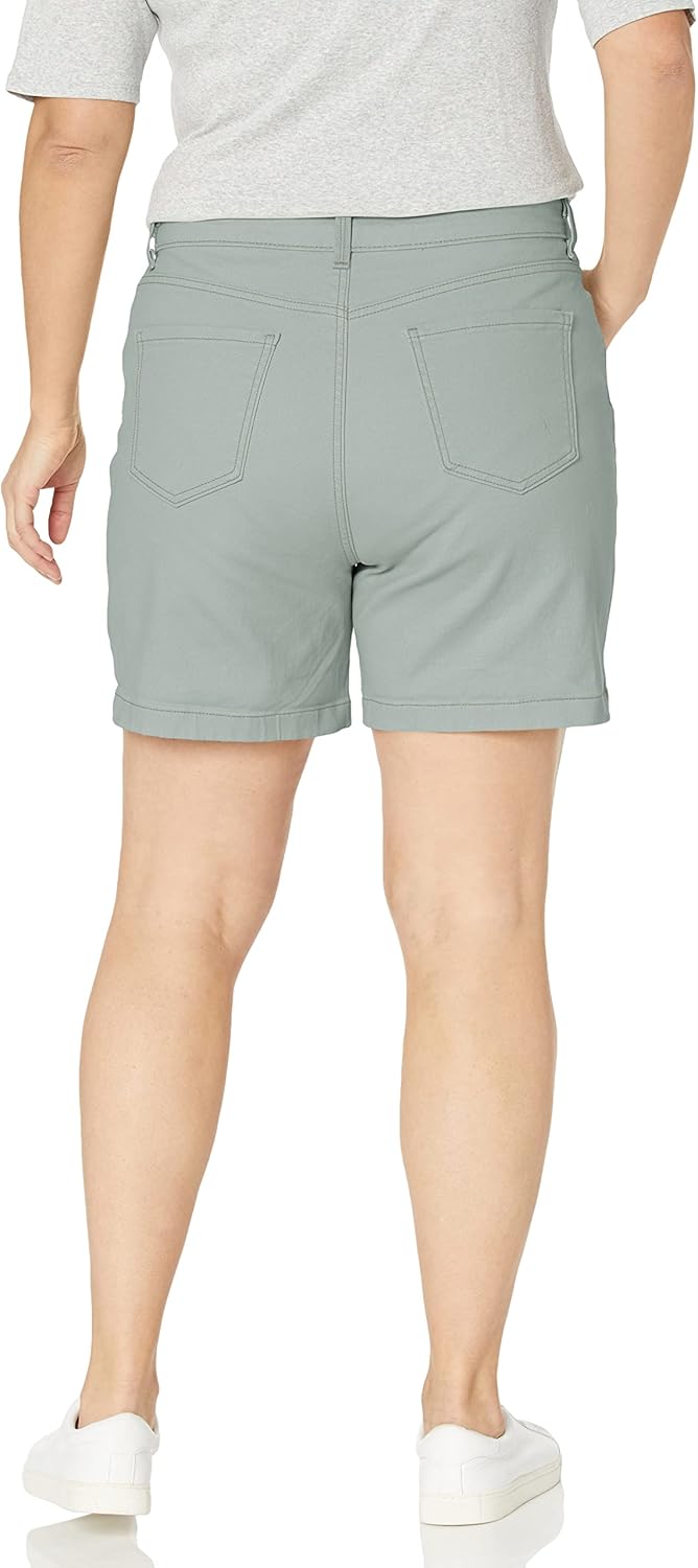 Gloria Vanderbilt Womens Amanda Basic Jean Shorts, Eucalyptus, 4 US - Image 4
