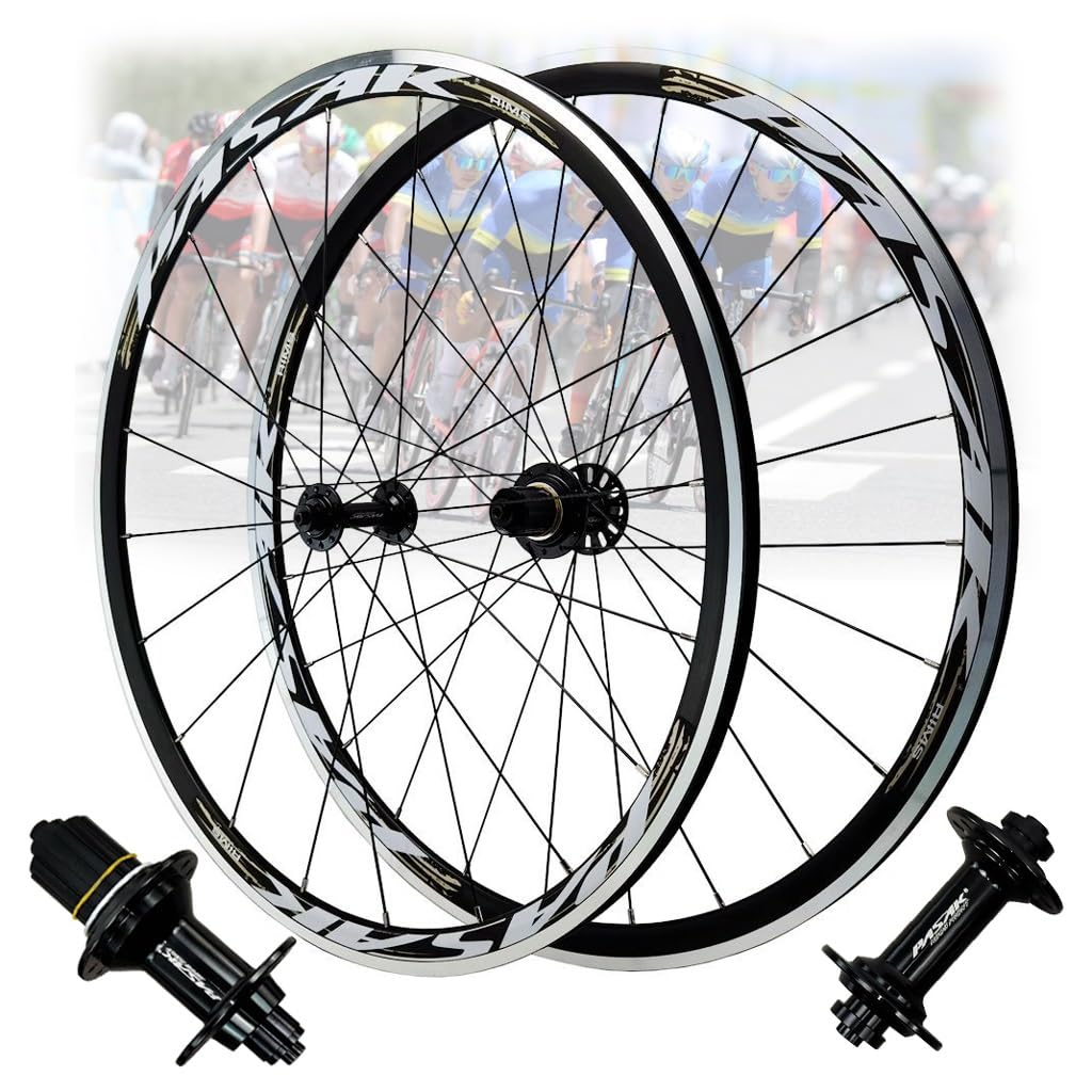 Ruedas para bicicleta de carretera 700C, aleación de aluminio 7075, juego de ruedas QR para bicicleta, buje delantero de 20", ruedas traseras de 24", freno C/V, 7-11 velocidades, llantas de 30 mm, a