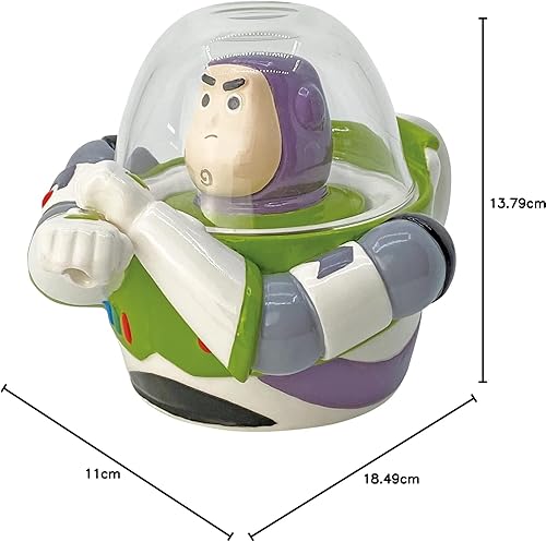 Miniatura 7 de Sunart SAN3915 Disney Pixar Toy Story Buzz Lightyear - Tetera y taza, aprox. 8.5 fl oz (8.1 fl oz), productos, vajilla, verde