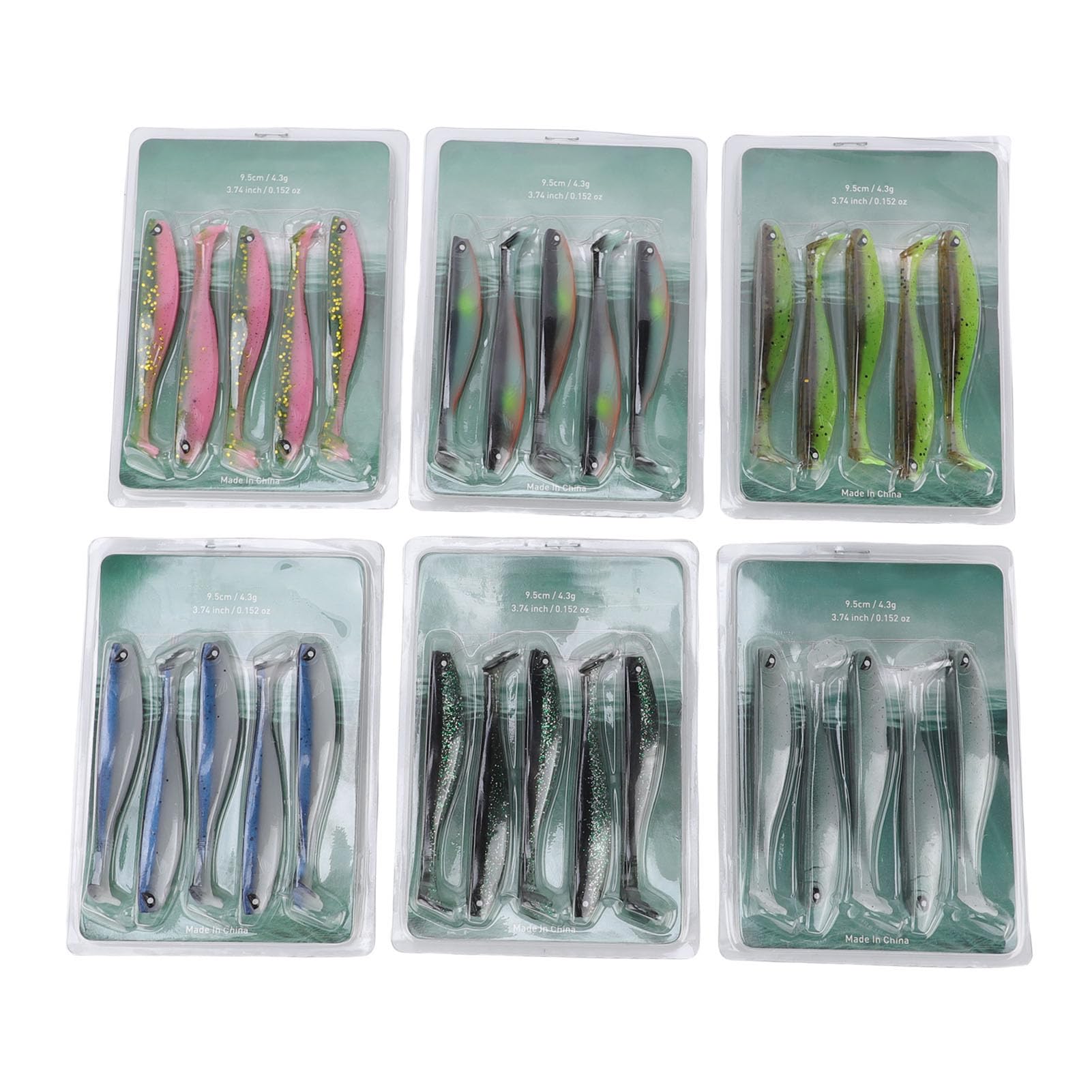Keenso Soft Fishing Lures, PVC Material, 30 PCS Set Slow Sinking Baits, Ideal for Bass and Trout in Freshwater or Saltwater : Everything Else