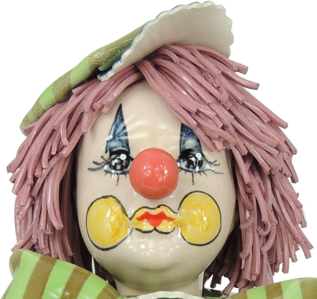 Handmade ceramic clown piggy bank of ceramic, by Zampiva