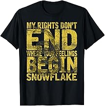 2nd Amendment My Gun Rights Don't End Snowflake T Shirt