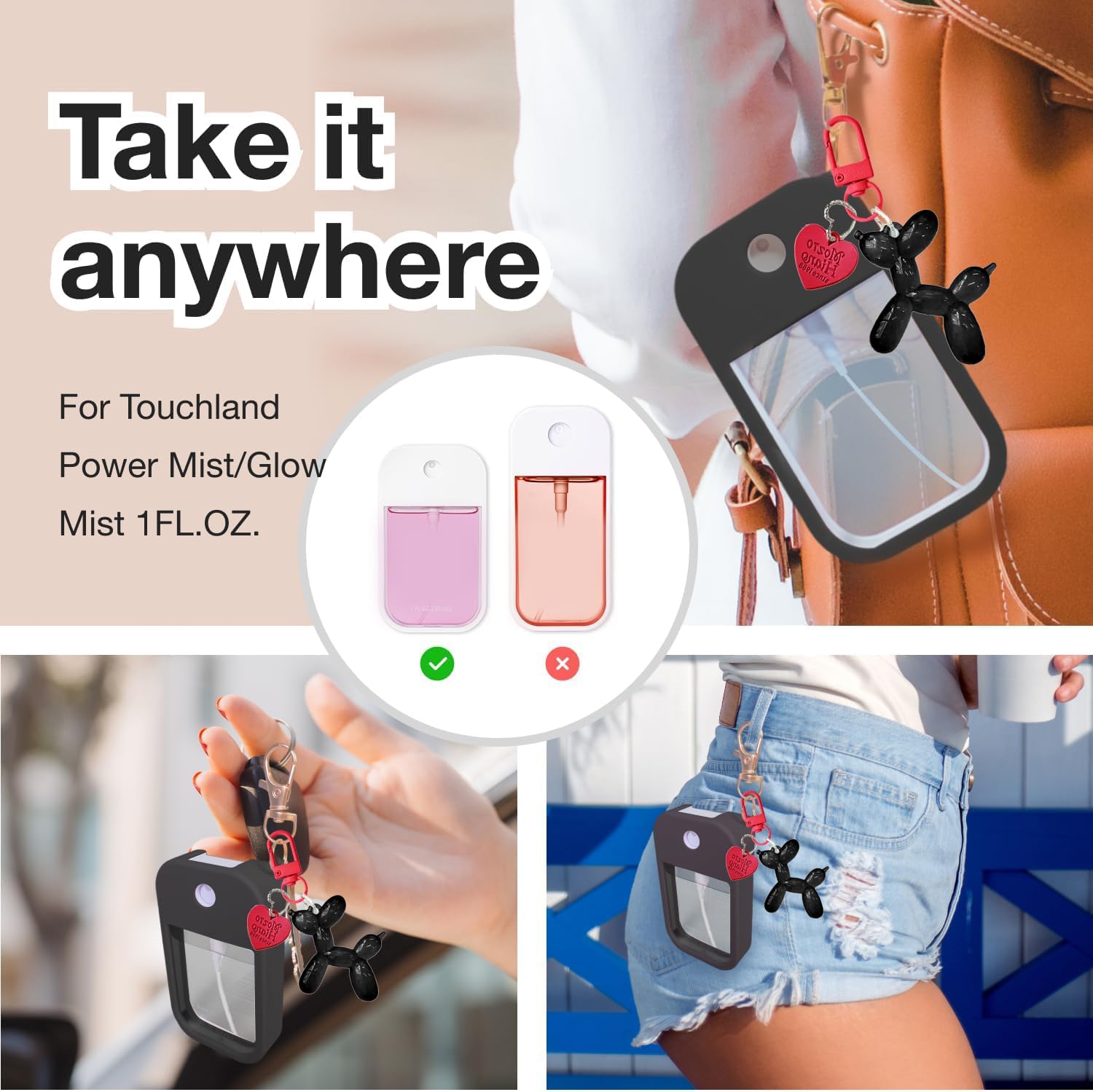 Silicone Case Compatible with Touchland Hand Sanitizer Spray, Protective Case for Power Mist and Glow Mist 1 fl oz - Image 8