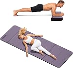 Folding Yoga Mat Extra Thick 0.4 Inch, TPE Exercise Mat 75 x 26 Inches, 7-Panel Non Slip Cushioned Fitness Mat for Yoga, Pilates, Stretching, Home Workout