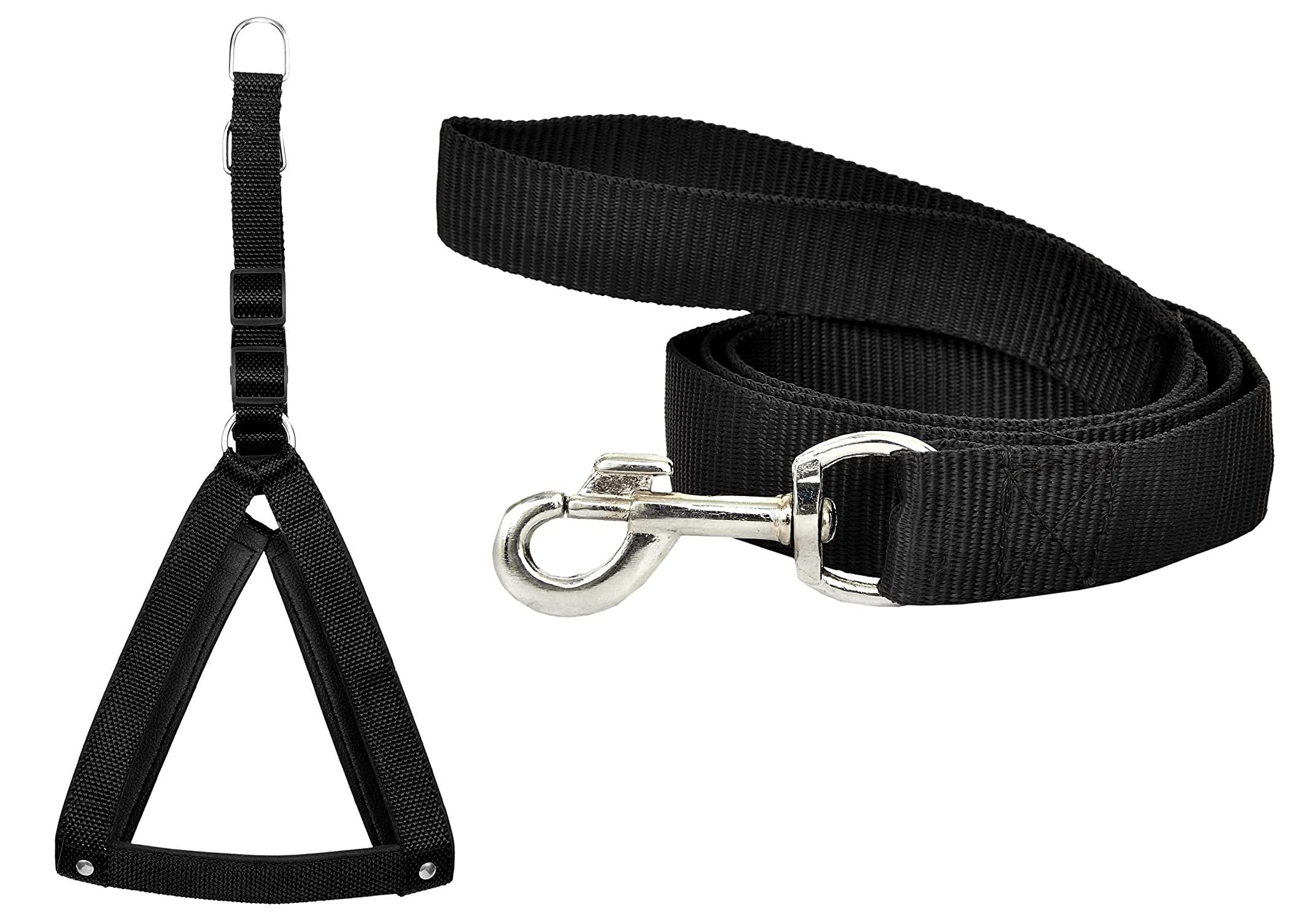 RvPawsRvPaws Strong Soft Nylon Adjustable Everyday Dog Harness and Leas with Heavy Hook (Black, Small -.75 INCH)