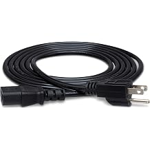 Hosa PWC-141.5 Power Cord, IEC C13 to NEMA 5-15P, 1.5 Feet