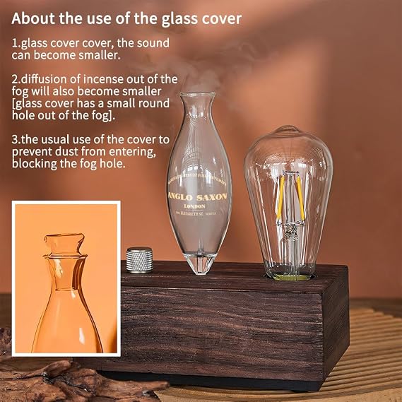 BAUSATZ Essential Oil Diffuser for Home Waterless Diffuser Infuser Aroma Diffuser Waterless Essential Oil Diffuser Oil Machine Solid Wood Aromatherapy Diffusers for Home, Spa, Hotel, Yoga and Office