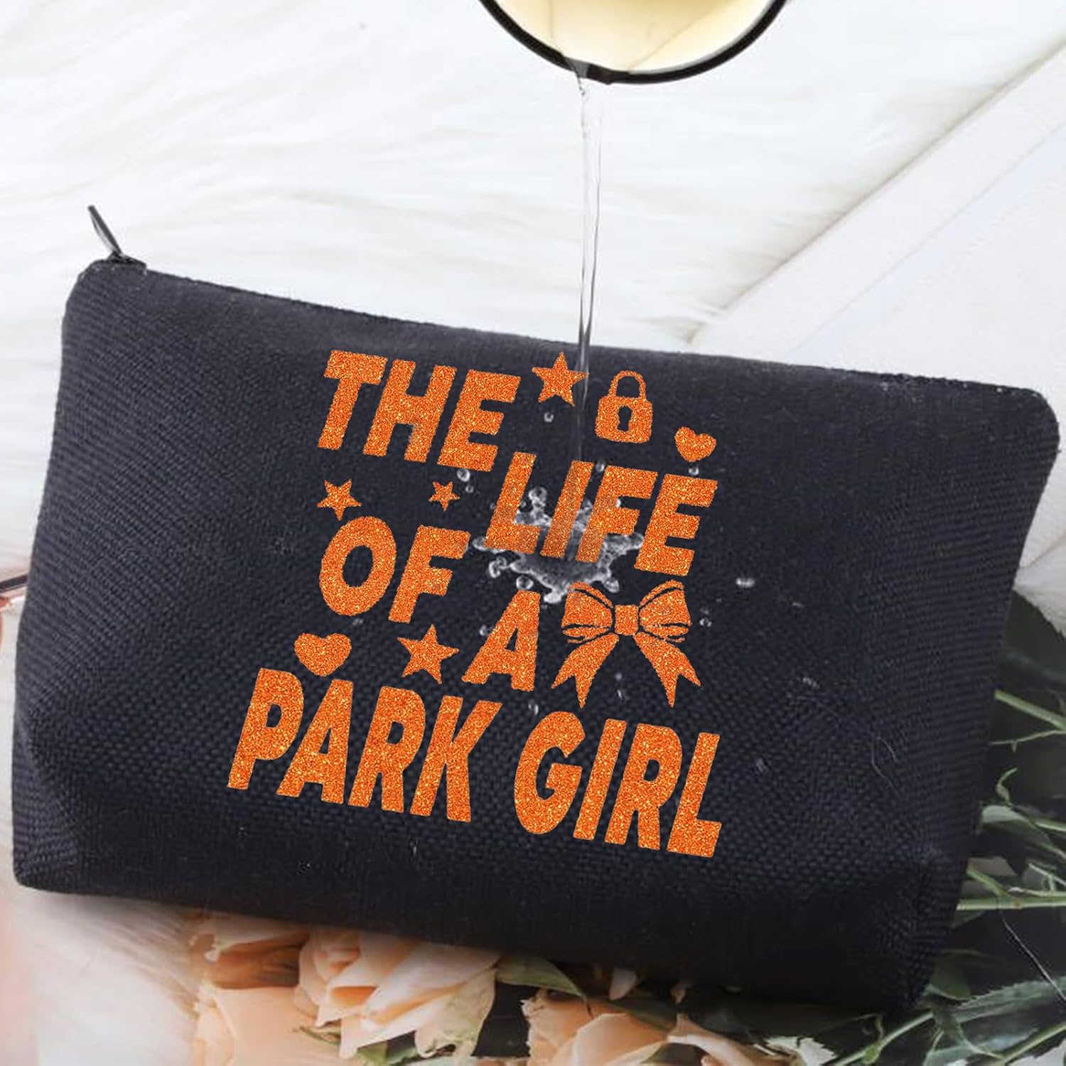 G2TUP Funny Park Girl Cosmetic Bag Magic Park Lover Gift The Life Of A Park Girl Zipper Pouch Bag Park Theme Merch (Life Of Park Gir-l) image 4