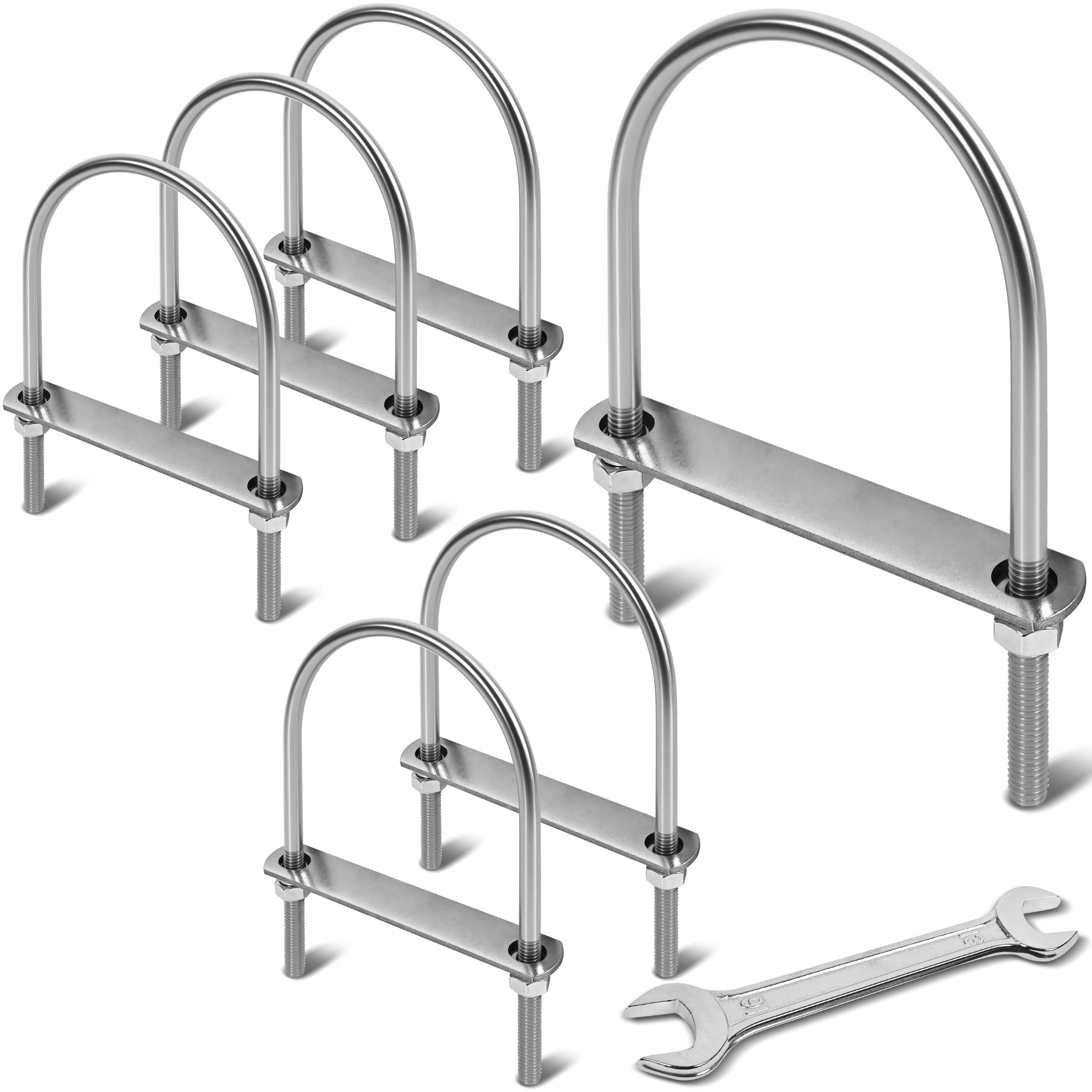 M8 Stainless Steel U-Bolts - 4 Sets -17 M8 Stainless Steel U-Bolts - 4 Sets -17
